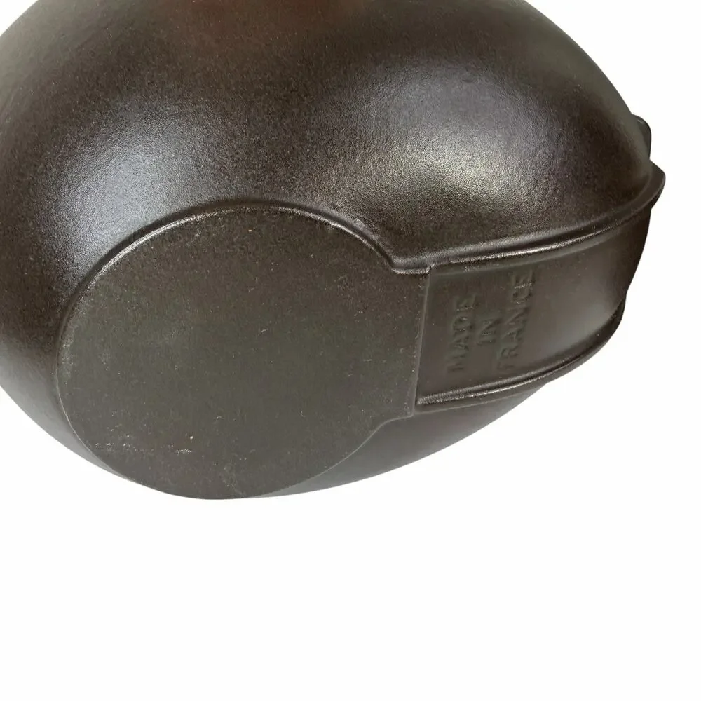 Staub Cast Iron Mussel Pot 2 Quart Black Matte Stainless Knob France